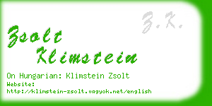 zsolt klimstein business card